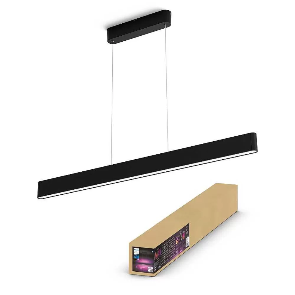 Luminaires Philips Suspension Philips Hue White & Color Ambiance Ensis Led Noir, 2 Lumieres, Changeur De Couleurs