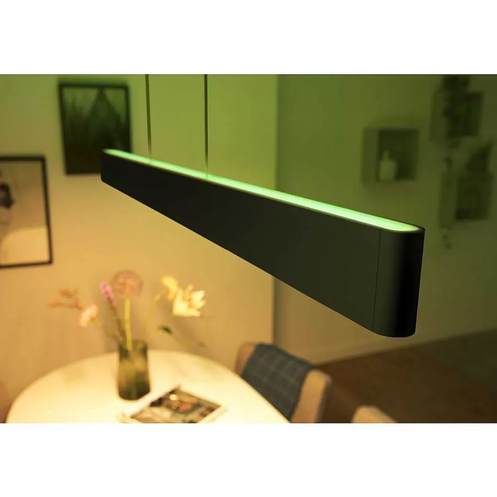 Luminaires Philips Suspension Philips Hue White & Color Ambiance Ensis Led Noir, 2 Lumieres, Changeur De Couleurs
