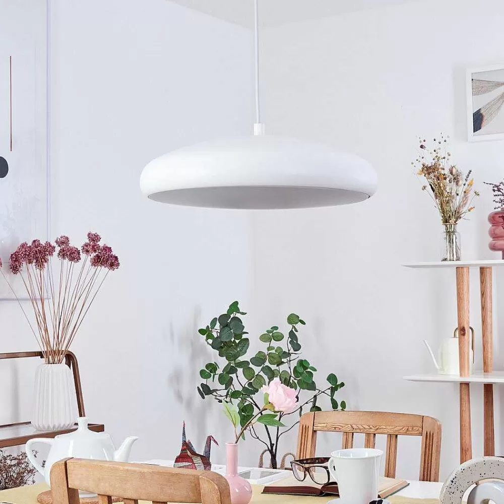 hofstein Suspension Rhone Led Blanc, 1 Lumiere, Changeur De Couleurs