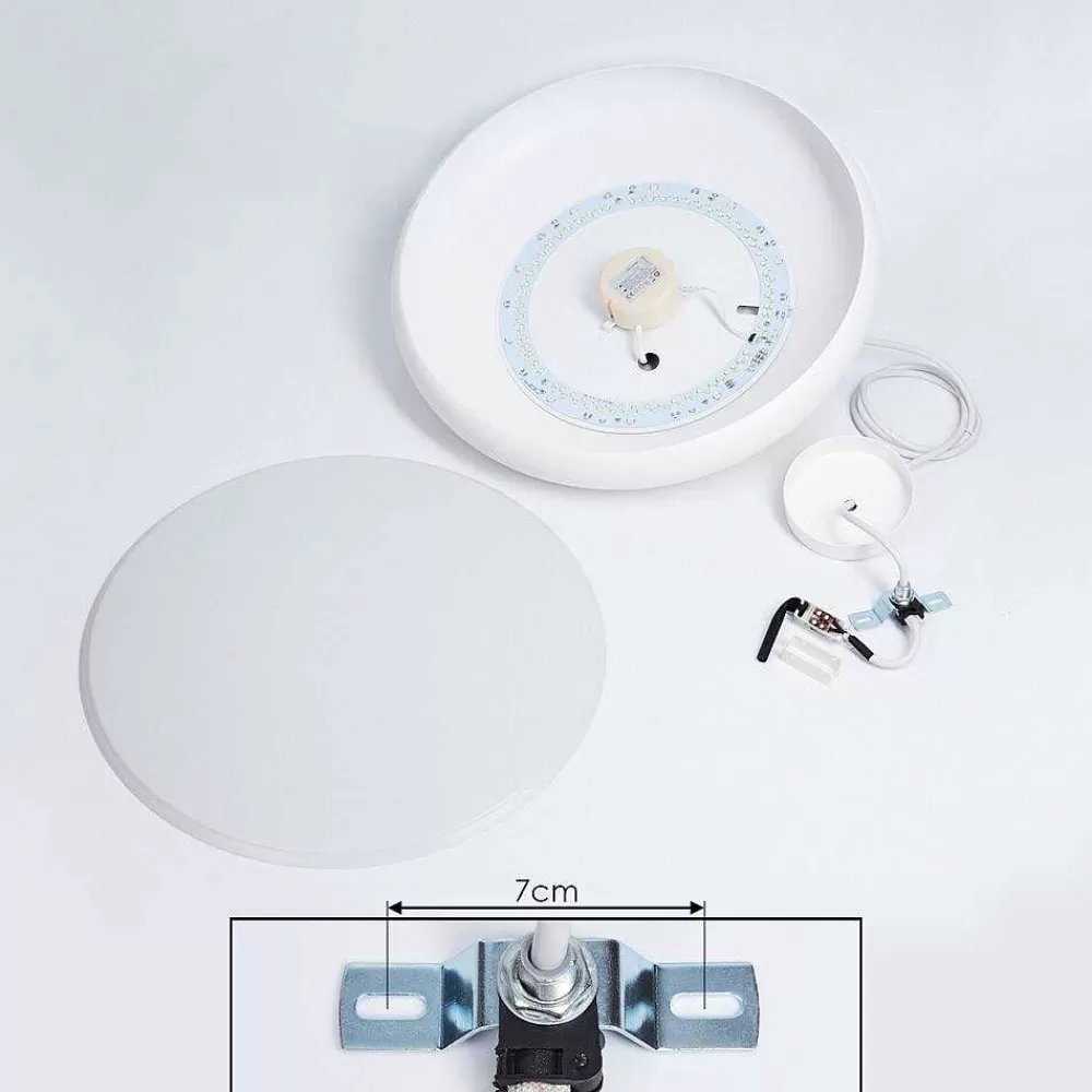 hofstein Suspension Rhone Led Blanc, 1 Lumiere, Changeur De Couleurs