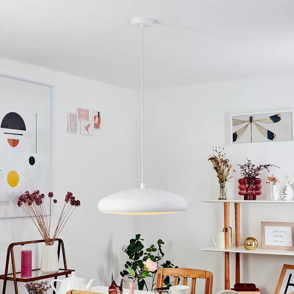 hofstein Suspension Rhone Led Blanc, 1 Lumiere, Changeur De Couleurs