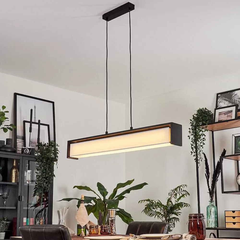 hofstein Suspension Siders Led Noir, 1 Lumiere, Changeur De Couleurs