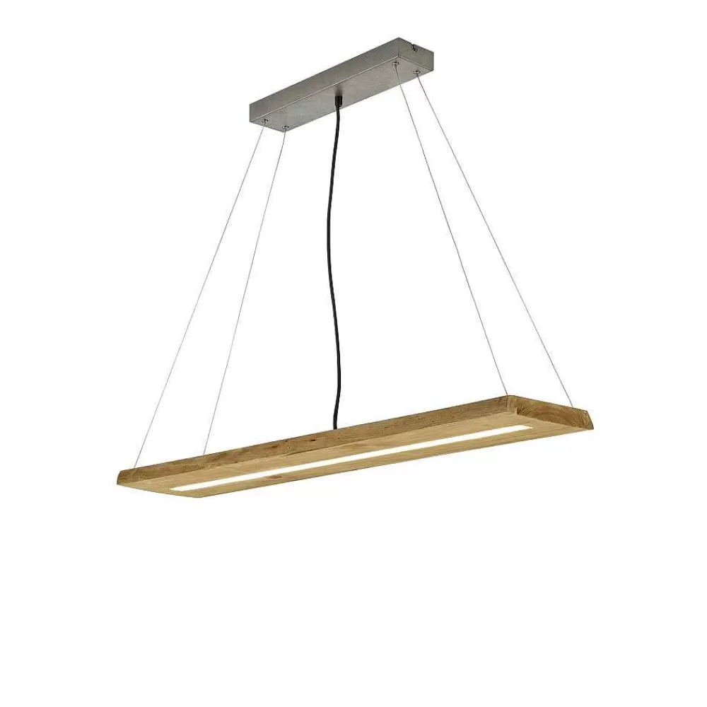 Luminaires Trio Suspension Trio Brad Led Bois Clair, 1 Lumiere