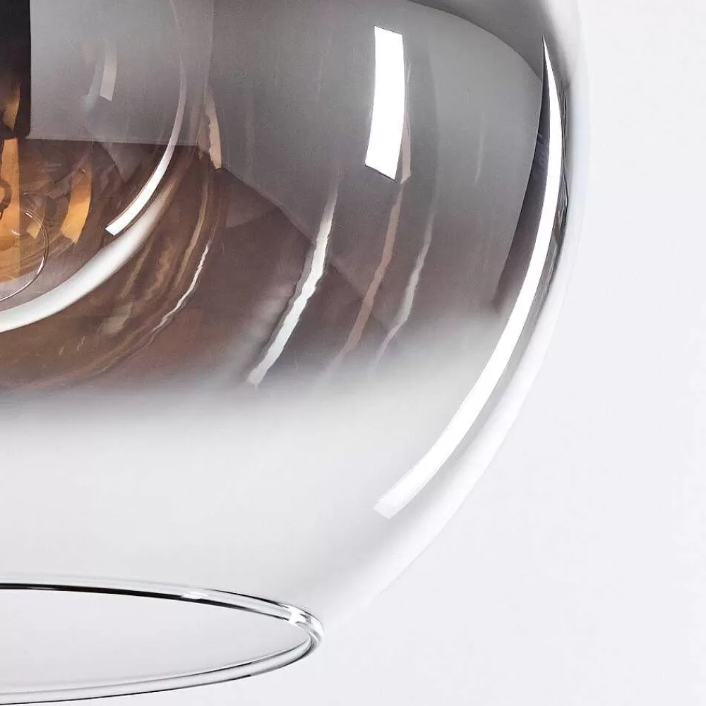 hofstein Suspension Verre 15 Cm, 20 Cm, 25 Cm, 30Cm Koyoto Chrome, Clair, Fume, 5 Lumieres