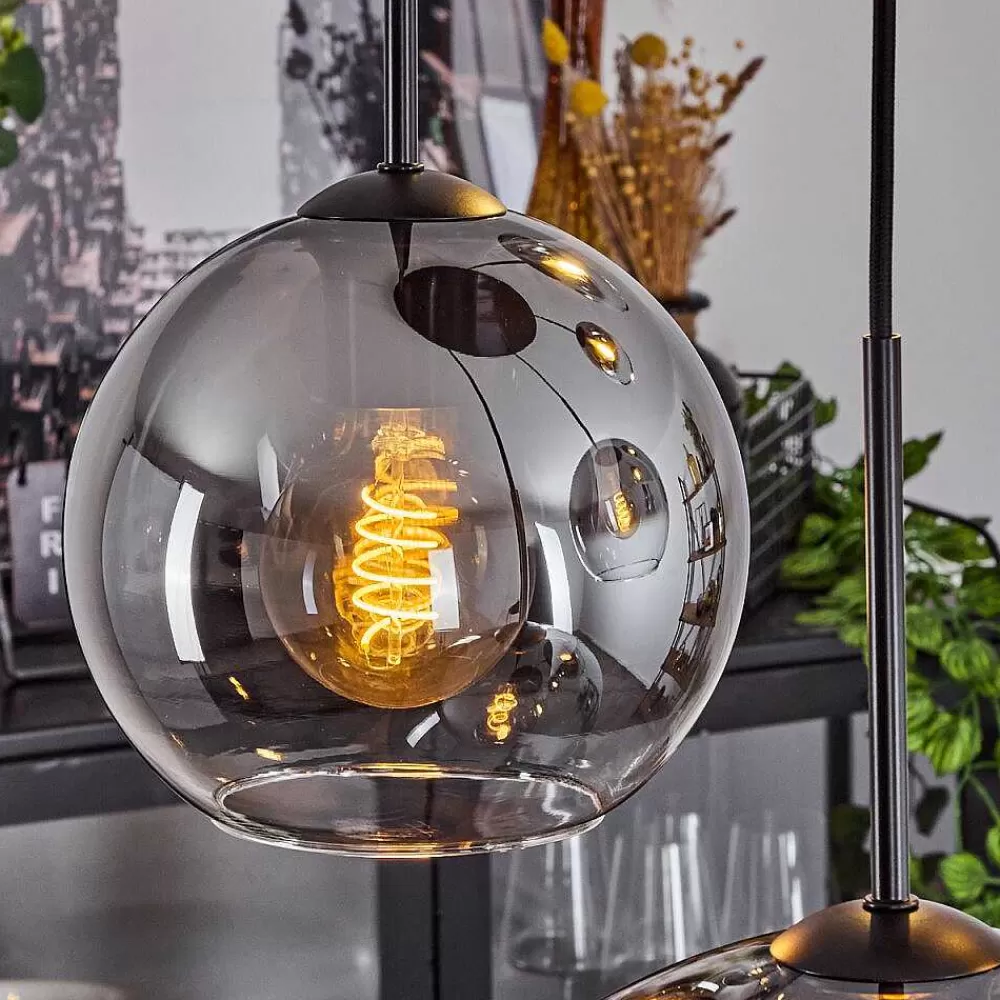 hofstein Suspension Verre 15 Cm, 20 Cm, 25 Cm, 30Cm Koyoto Clair, Fume, 5 Lumieres