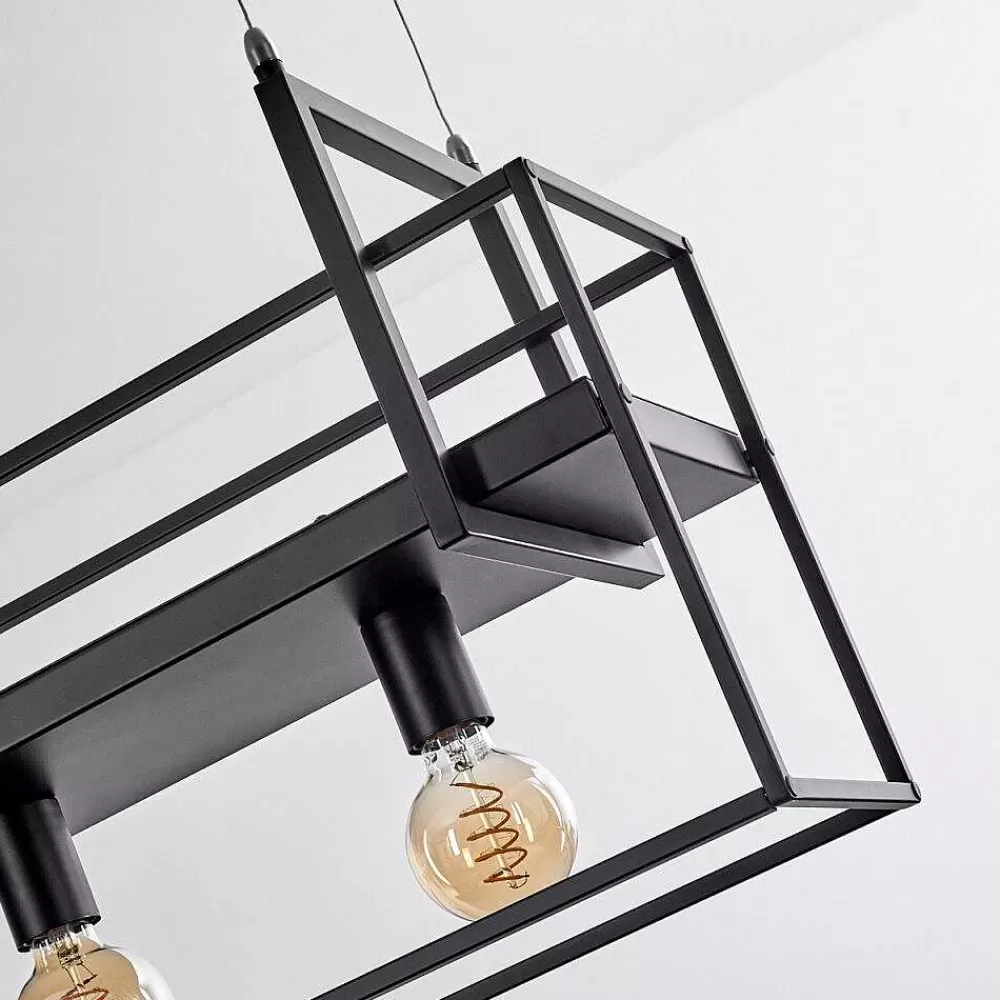 hofstein Suspension Victorine Chrome, Noir, 3 Lumieres