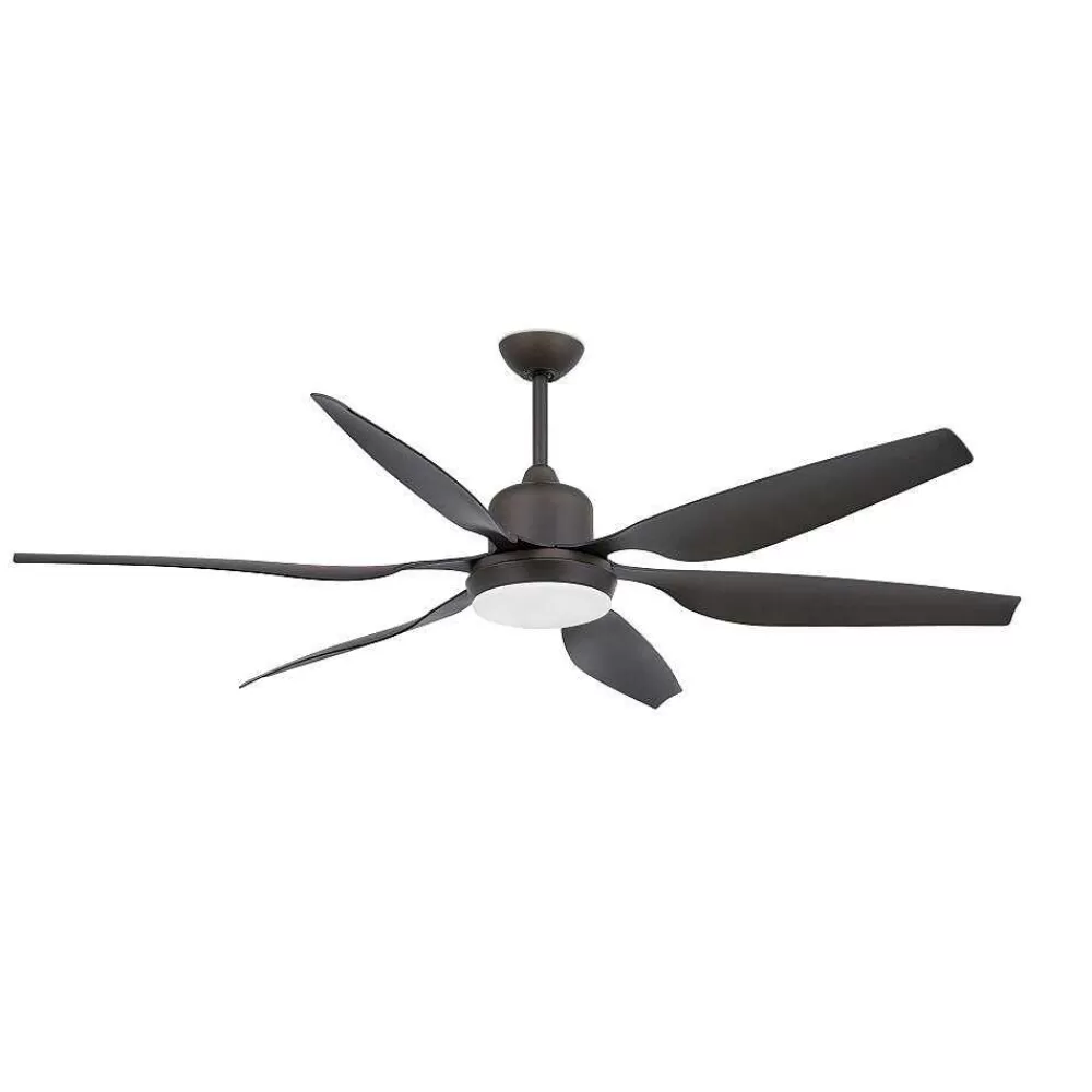 Luminaires Faro Barcelona Ventilateur De Plafond A Lampe Faro Barcelona Tilos Brun, 2 Lumieres