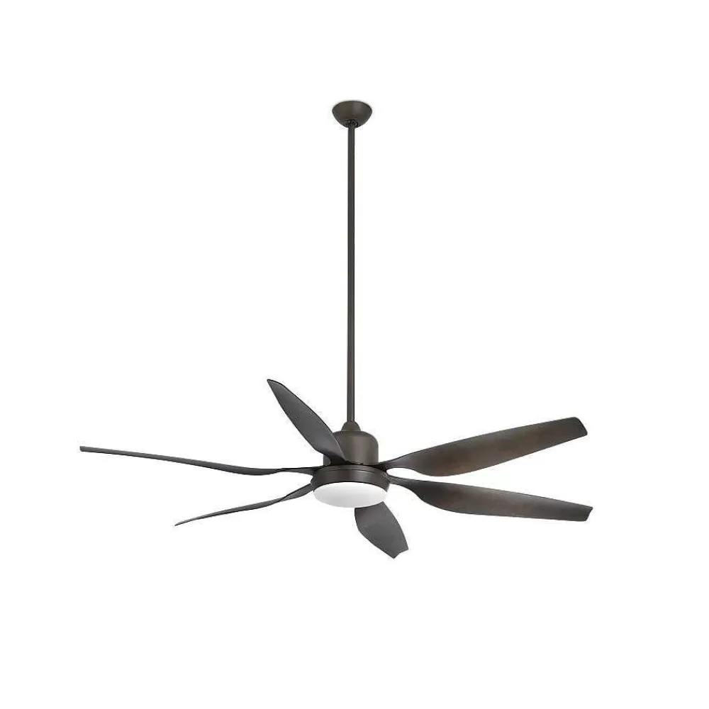 Luminaires Faro Barcelona Ventilateur De Plafond A Lampe Faro Barcelona Tilos Brun, 2 Lumieres