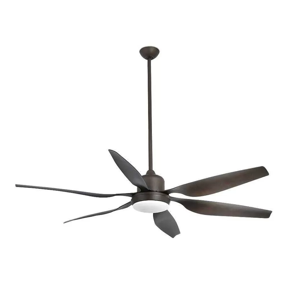 Luminaires Faro Barcelona Ventilateur De Plafond A Lampe Faro Barcelona Tilos Brun, 2 Lumieres