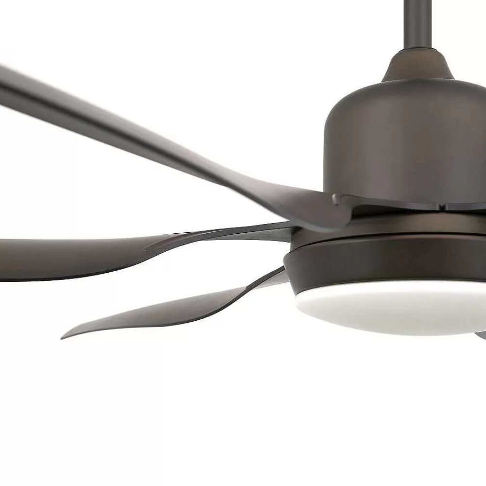 Luminaires Faro Barcelona Ventilateur De Plafond A Lampe Faro Barcelona Tilos Brun, 2 Lumieres