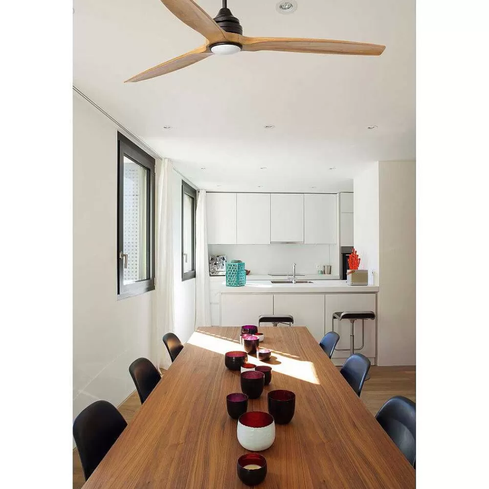 Luminaires Faro Barcelona Ventilateur De Plafond Faro Barcelona Alo Led Noir, 1 Lumiere