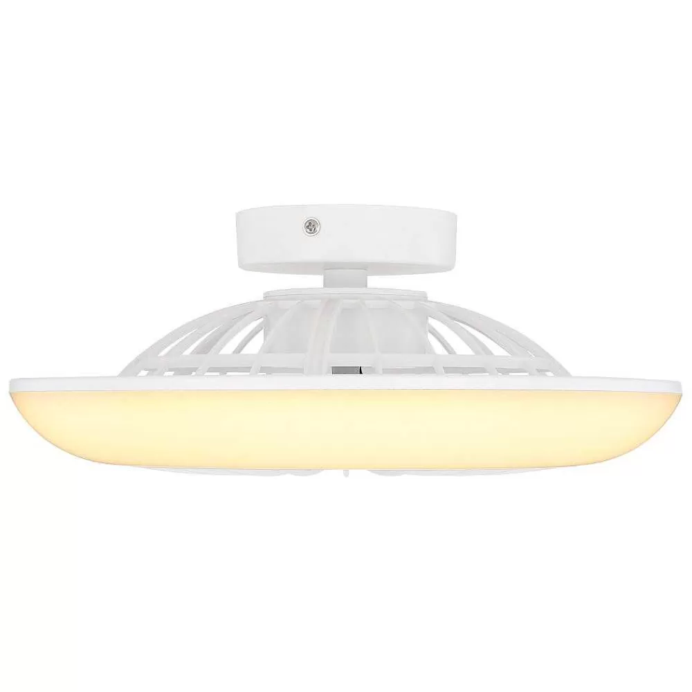 Luminaires Globo Lighting Ventilateur De Plafond Globo Laffee Led Blanc, 1 Lumiere