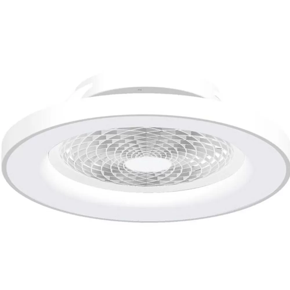 Luminaires Mantra Ventilateur De Plafond Mantra Tibet Led Blanc, 1 Lumiere, Telecommandes