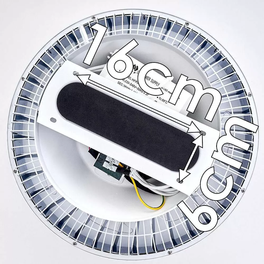 hofstein Ventilateur De Plafond Piacenza Led Chrome, Blanc, 1 Lumiere, Telecommandes