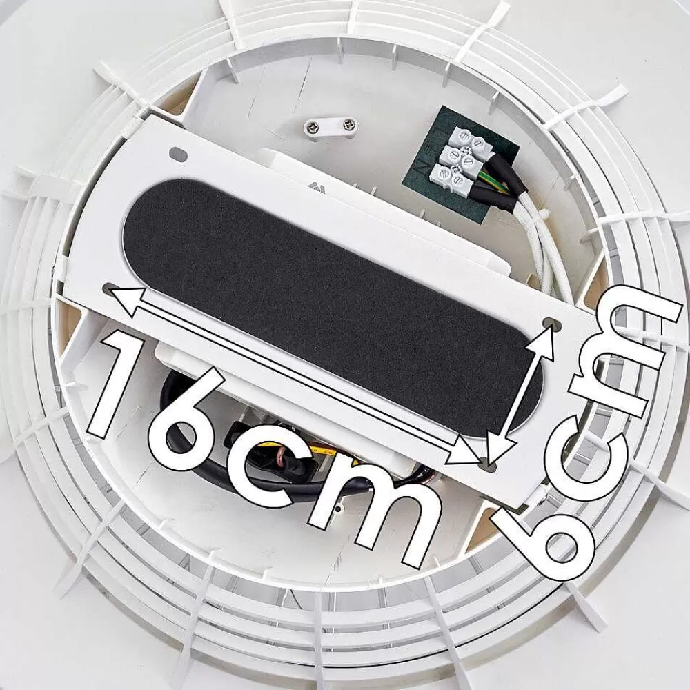 hofstein Ventilateur De Plafond Piraeus Led Titane, Blanc, 1 Lumiere, Telecommandes