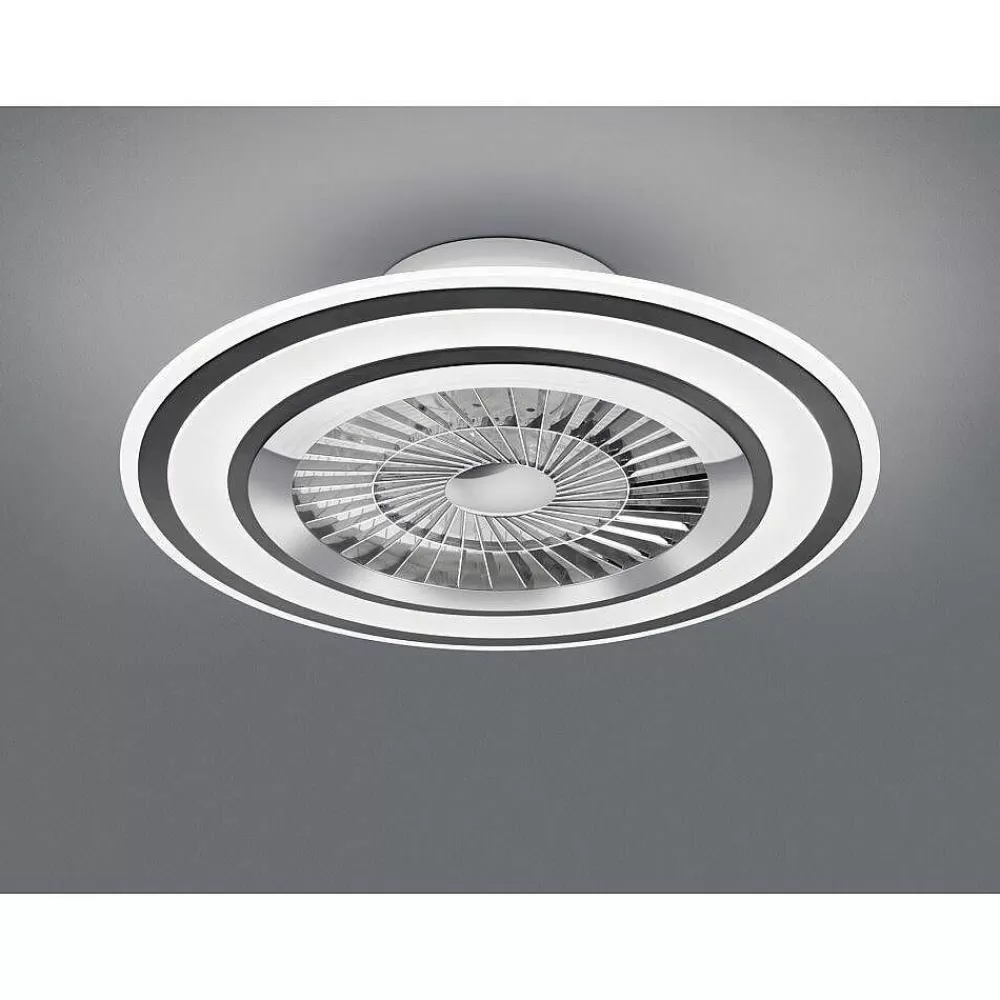 Luminaires Reality Ventilateur De Plafond Reality Flaga Led Noir, 1 Lumiere, Telecommandes