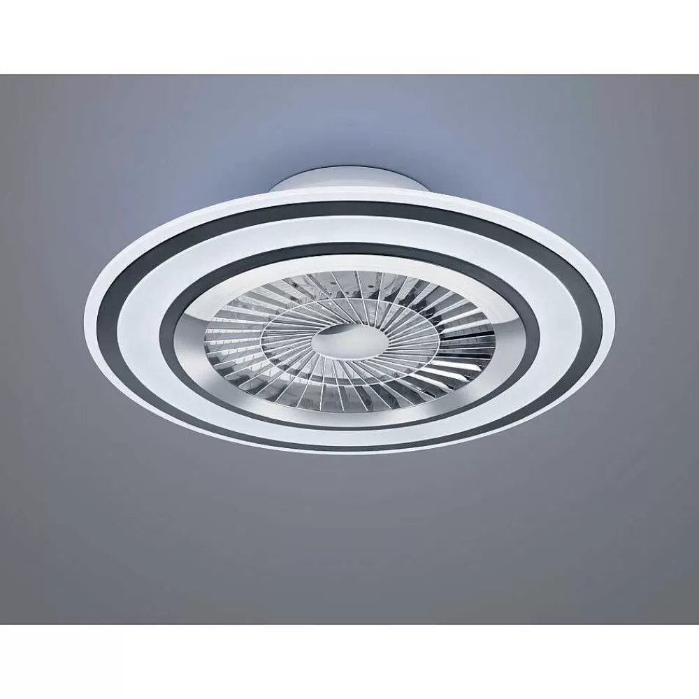 Luminaires Reality Ventilateur De Plafond Reality Flaga Led Noir, 1 Lumiere, Telecommandes
