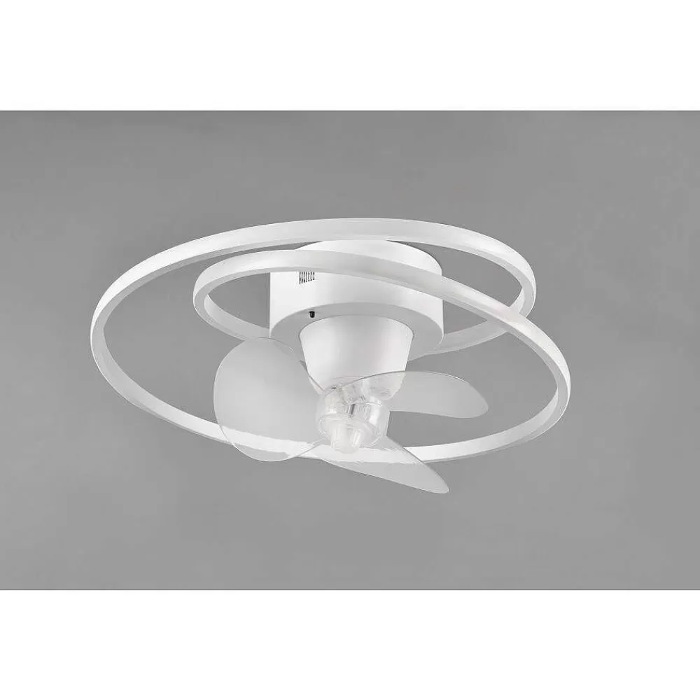 Luminaires Reality Ventilateur De Plafond Reality Umea Led Blanc, 1 Lumiere, Telecommandes