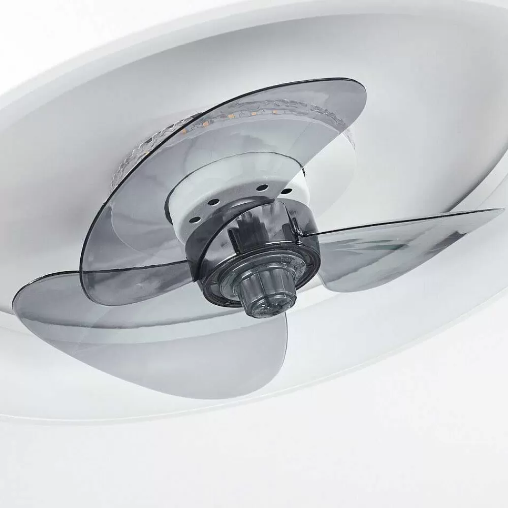 hofstein Ventilateur De Plafond Tirkkala Led Blanc, 1 Lumiere