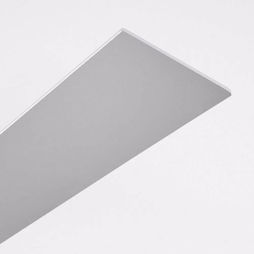 hofstein Ventilateur De Plafond Vevey Bois Clair, Nickel Mat, Argente, 2 Lumieres, Telecommandes