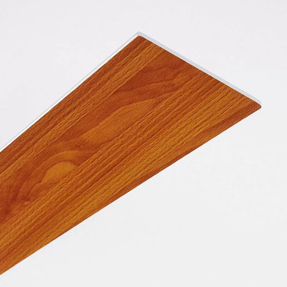 hofstein Ventilateur De Plafond Vevey Bois Clair, Nickel Mat, Argente, 2 Lumieres, Telecommandes