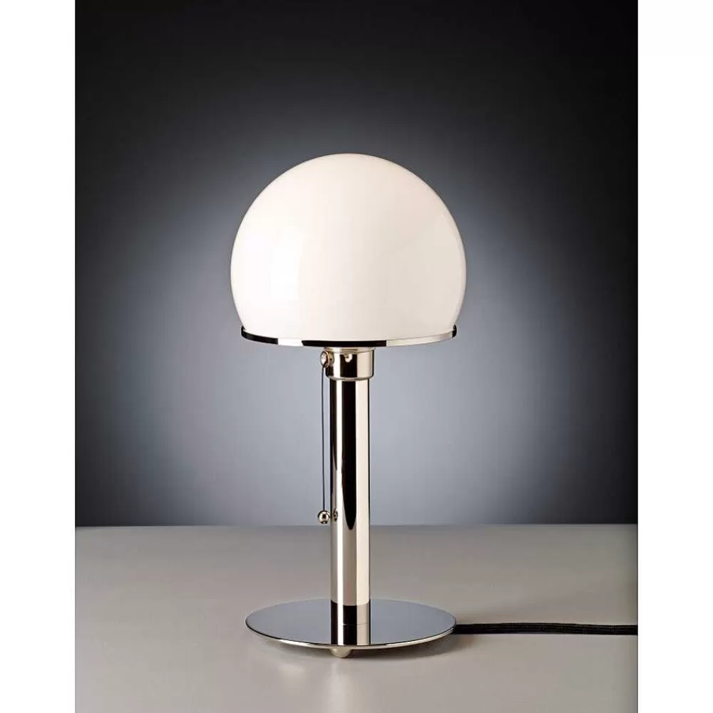 Luminaires Tecnolumen Wagenfeld 24 Tecnolumen Lampe A Poser Nickel Brillant, 1 Lumiere